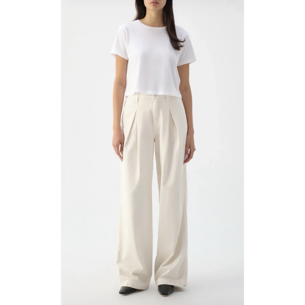 NWT Amo‎ Mary Slouch Trouser 25 (meas 26.5) Wide Str High Rise Pleated MSRP $278